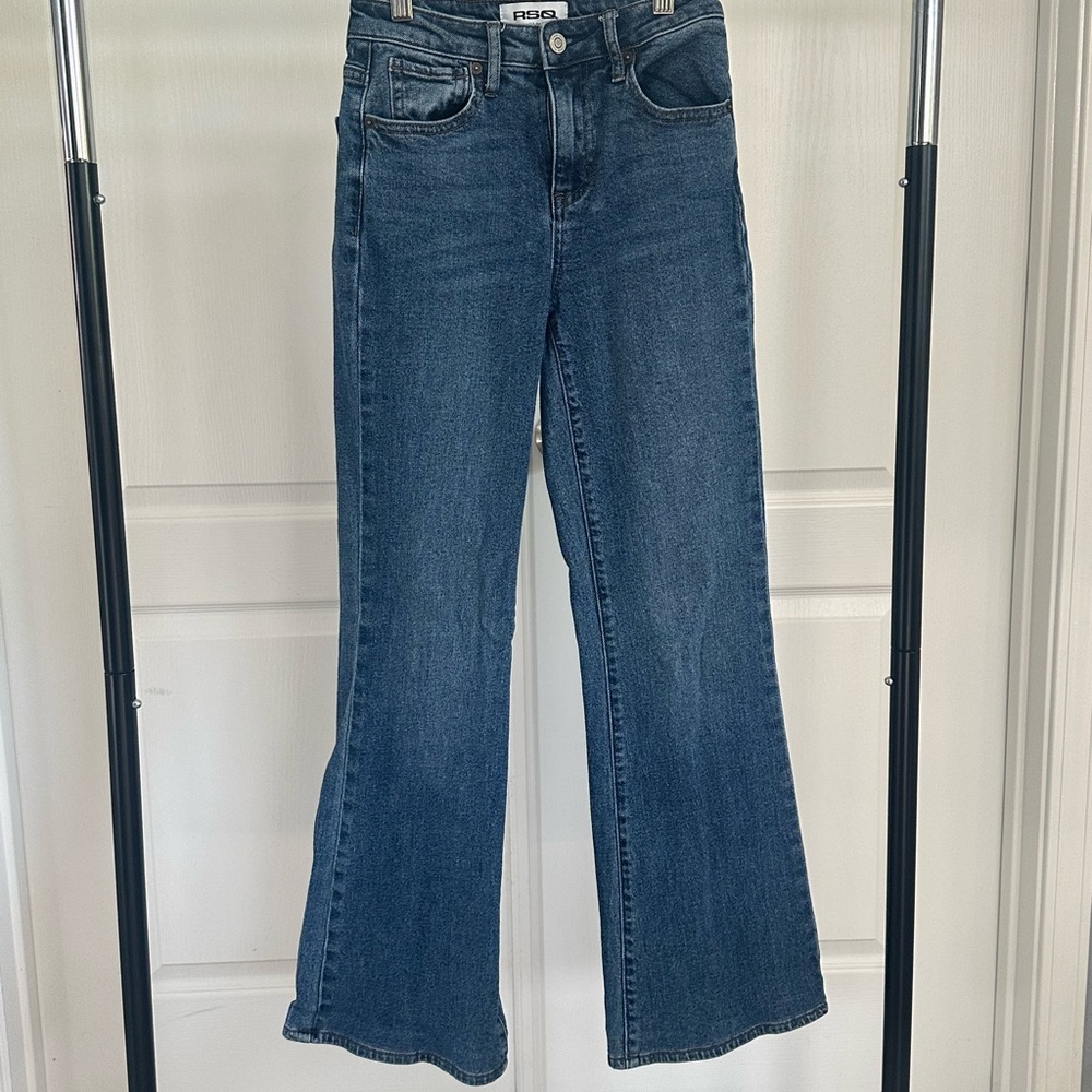 RSQ Blue High Rise Flare Leg Jeans